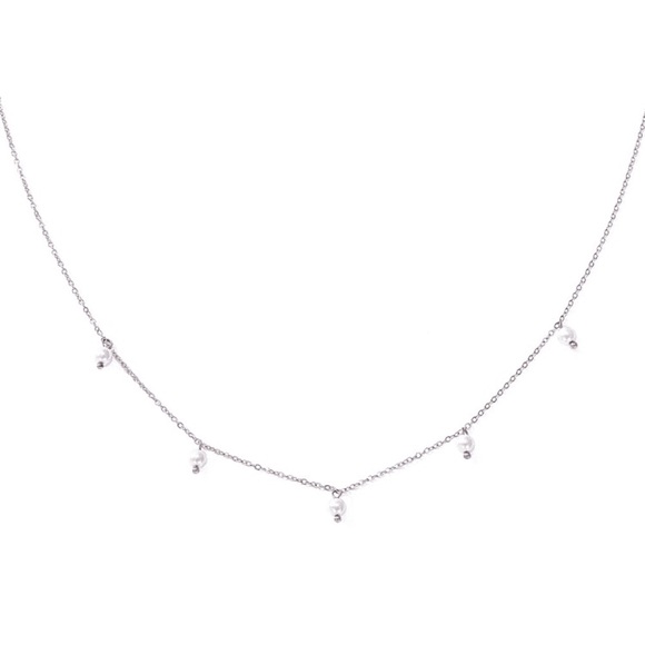 ⚜️𝟯𝟬%𝗢𝗙𝗙 𝗯𝘂𝗻𝗱𝗹𝗲𝘀 𝟯+⚜️ NEW Pearl Delicate Stainless Steel Necklace - Picture 10 of 13